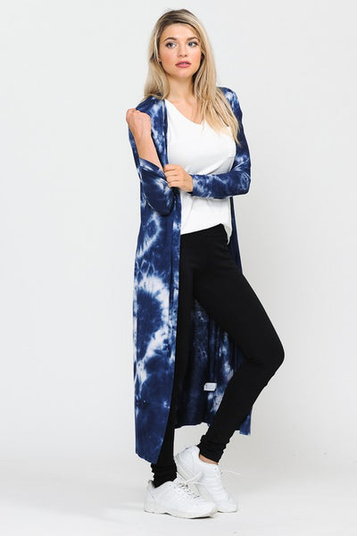 Tie Dye Soft Duster in Navy