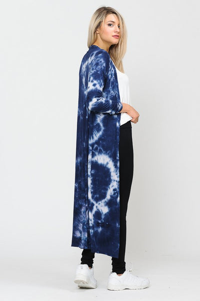 Tie Dye Soft Duster in Navy