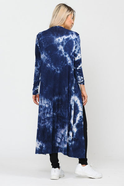 Tie Dye Soft Duster in Navy