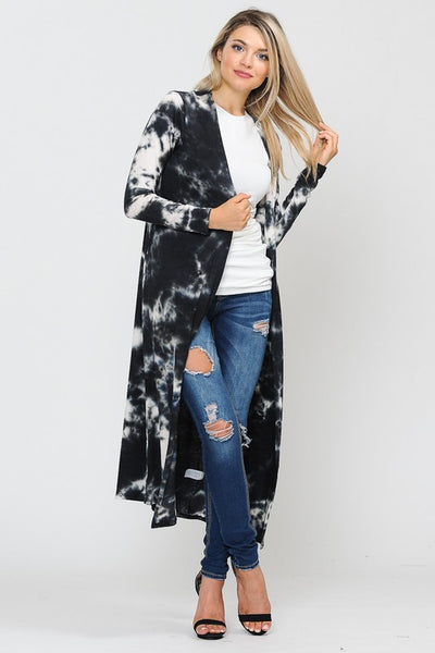 Tie Dye Soft Duster in Black