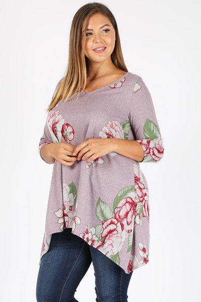 Mauvelous Blossoms Tunic - Plus