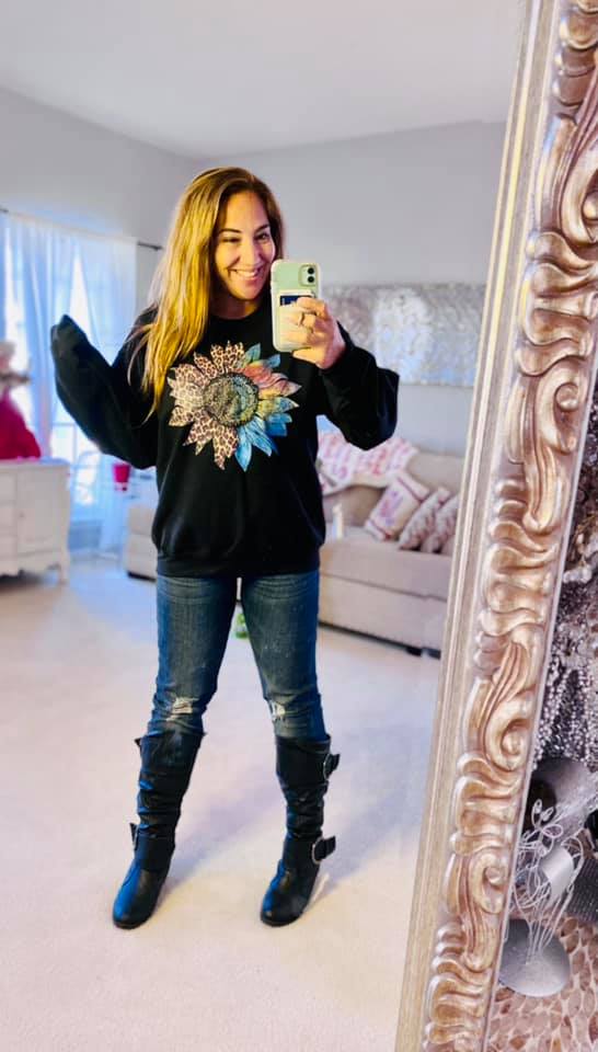 Leopard Sunflower Sweatshirt