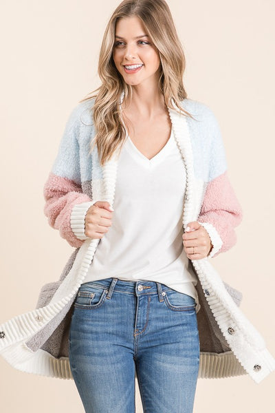 Luxe Pastel Cardigan Jacket