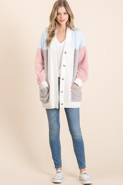 Luxe Pastel Cardigan Jacket