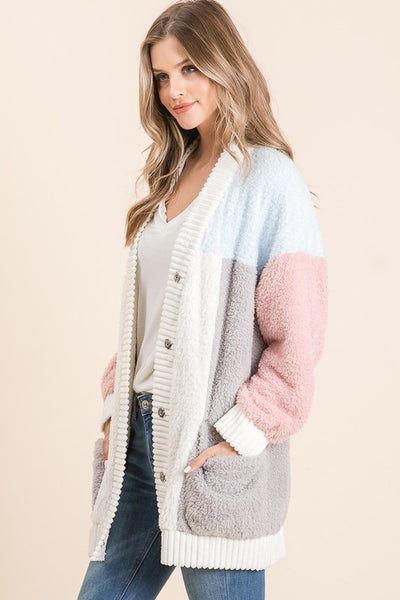 Luxe Pastel Cardigan Jacket