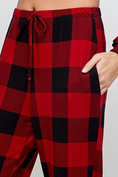 Luxe Lounge Set in Buffalo Plaid