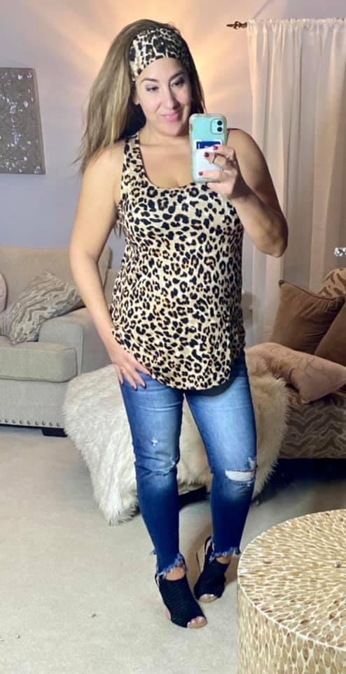 Essential Boutique Tank in Leopard Print