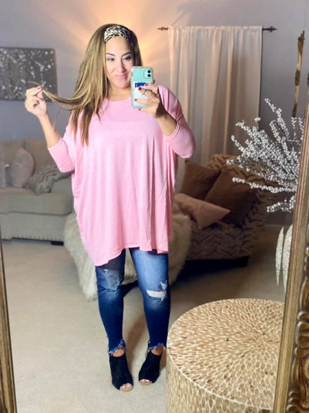 Oversized Pink Too Soft Tunic