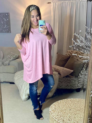 Oversized Pink Too Soft Tunic