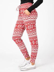 Joggers in Everyday Alpine Fairisle Red