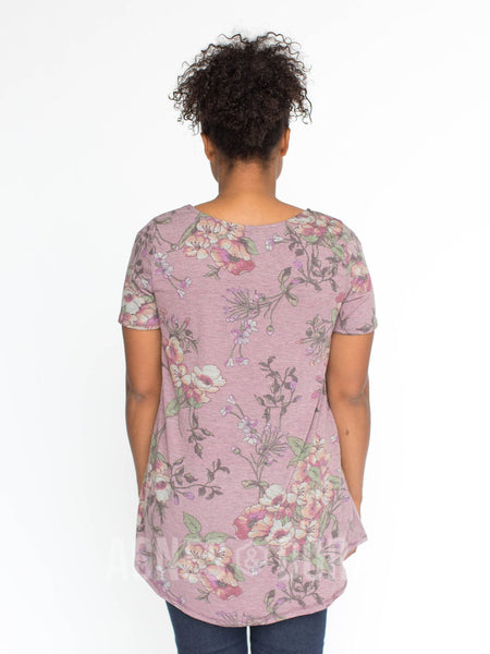 Everyday Tee in Mauve Floral