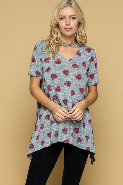 Love is in the Air Tunic in Silver