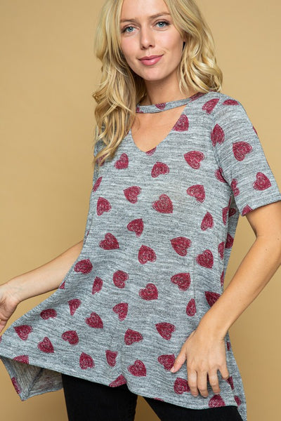 Love is in the Air Tunic in Silver