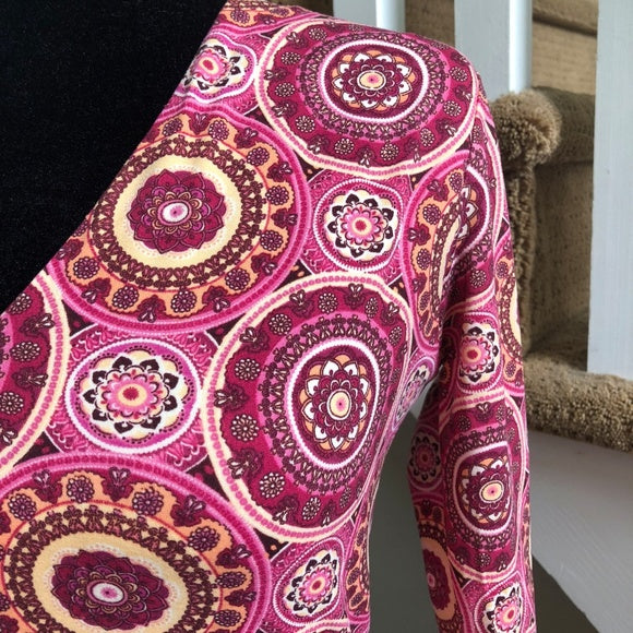 Essential Midi Dress in Mandala Pink