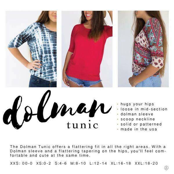 Dolman Tunic in Taking Flight Blush & Berry