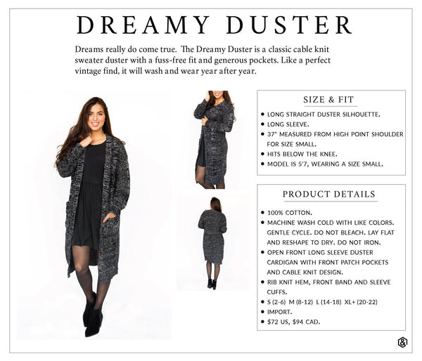 Dreamy Duster in Black