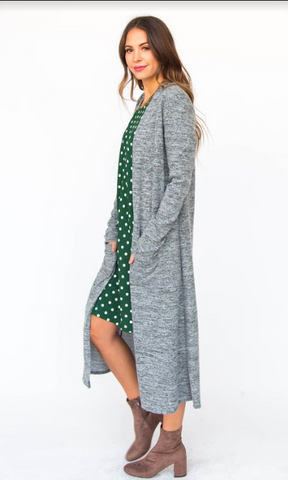 Duster in Black & White Brushed