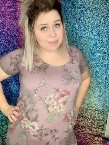 Everyday Tee in Mauve Floral