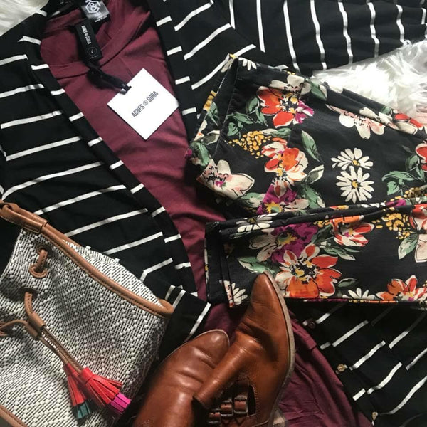 Favorite Cardi in Black & White Stripe