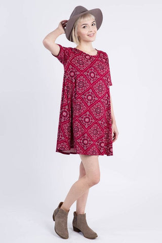 Swing Tunic in Reach for the Sky Wine