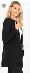 Popcorn Cardi in Black