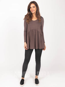 Muse Top Long Sleeve in New Brown