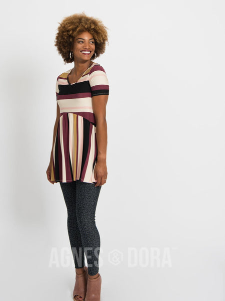 Muse Top in Variated Stripe