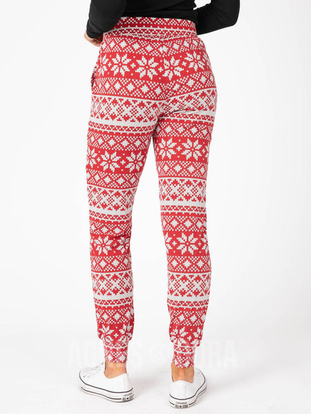 Joggers in Everyday Alpine Fairisle Red