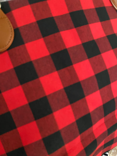 Weekender Bag in Red Buffalo Plaid