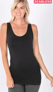 Seamless Tank in Black