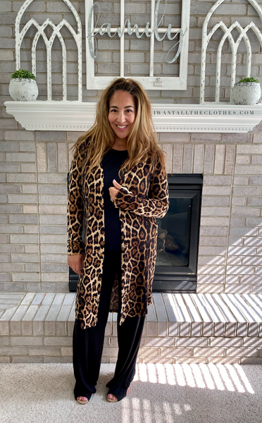 Leopard Love Long Cardigan